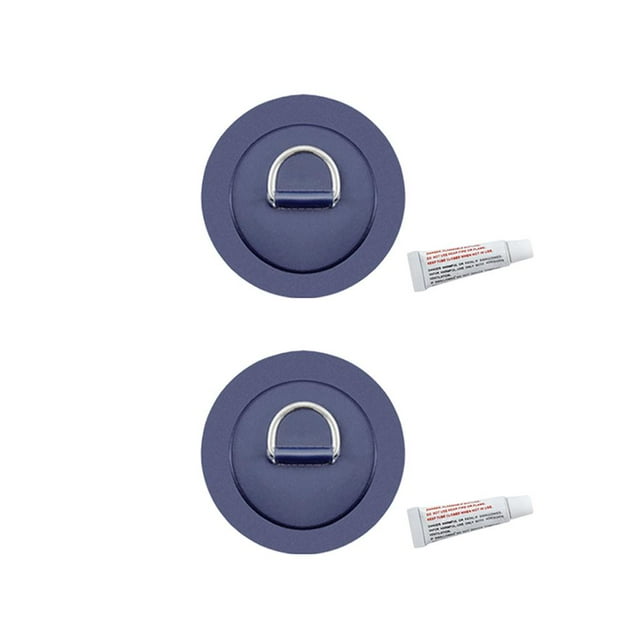 2x almohadilla / de en D inoxidable para kayak Azul shamjiam Parche de anillo en D de acero inoxidable