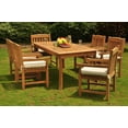 thumbnail image 2 of Grade-A Teak Dining Set: 6 Seater 7 Pc: 71" Rectangle Table And 6 Devon Arm Chairs Outdoor Patio WholesaleTeak #51DV1607, 2 of 6
