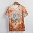 thumbnail image 4 of Cool Horse Women T-Shirt Classic O Neck T-Shirts Short-Sleeve Trendy Animal Print Design Tshirt Casual Clothing, 4 of 5