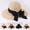 Black, variant on Sun Visors for Women Wide Brim Women's Floral Bow Mesh Straw Sun Hat Elegant for Summer Outdoor