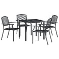 thumbnail image 2 of vidaXL 5 Piece Patio Dining Set Anthracite Steel, 2 of 72
