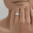thumbnail image 3 of Dash Jewel 14k White Gold Plated 1.9 Ct Round Cut VVS1/D Lab Created Simulated Diamond Women's Engagement Ring - Solitaire with Accents Ring - Celebrate Your Love Story with This Beautiful Ring, 3 of 3
