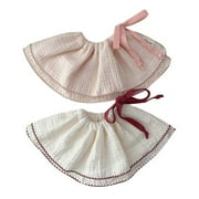 2Pcs/set Ins Korean Baby Bibs Princess Double Lace Cotton Bib 4-Layer Saliva Towel Burp Cloths Infant Care Product for C6