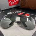 thumbnail image 2 of RB-Hip Hop-sunglasses FREE SHIPPING Aviator RB3025 Silver Mirror, 2 of 5