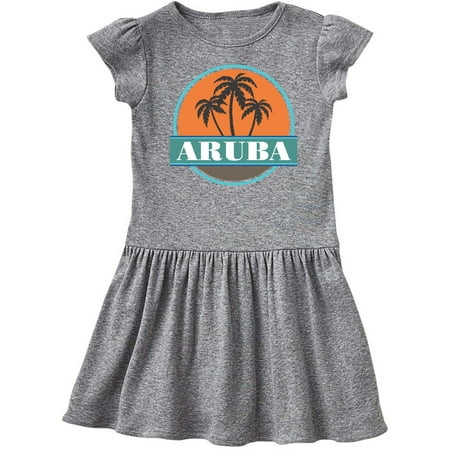 

Inktastic Aruba Vacation Sunset Gift Toddler Girl Dress
