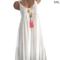 thumbnail image 1 of Vestido de verano Correa sin mangas Vestido de mujer Escote redondo Tela de niña, Blanco, XXL Jumpingount  AP002181-05, 1 of 4