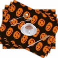 thumbnail image 2 of Pumpkin Halloween Placemats Set of 4 Autumn Linen Kitchen Table Mats Easy to Clean for Dining Table 18X12 Inch, 2 of 5