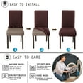 thumbnail image 5 of TOPCHANCES 6 PCS Stretch Dining Chair Covers Removable Washable Chair Seat Slipcovers Protector for Home Decoration, Dark Grey, 5 of 7