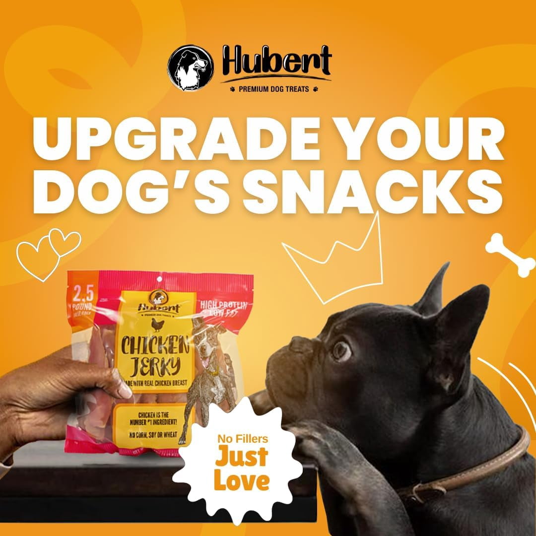 Hubert Pet Gourmet Triple Flavored 10-inch Large Rawhide Kabobs Dog Treats, Grain Free, Low Ingredient, USA Tested - 1.8 lb Super Value Pack