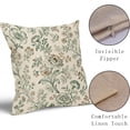 thumbnail image 4 of Sage Green Brown Vintage Floral Pillow Covers 20x20 Inch Set of 2 Chinoiserie Flower Netural Decorative Throw Pillowcases Rustic Farmhouse Accent Outdoor Cushion Cases Decor for Sofa Couch Bed, 4 of 8