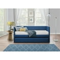 thumbnail image 2 of Pemberley Row Fabric Blue Daybed Rectangular Nailhead Trim 82"W Unassembled, 2 of 11
