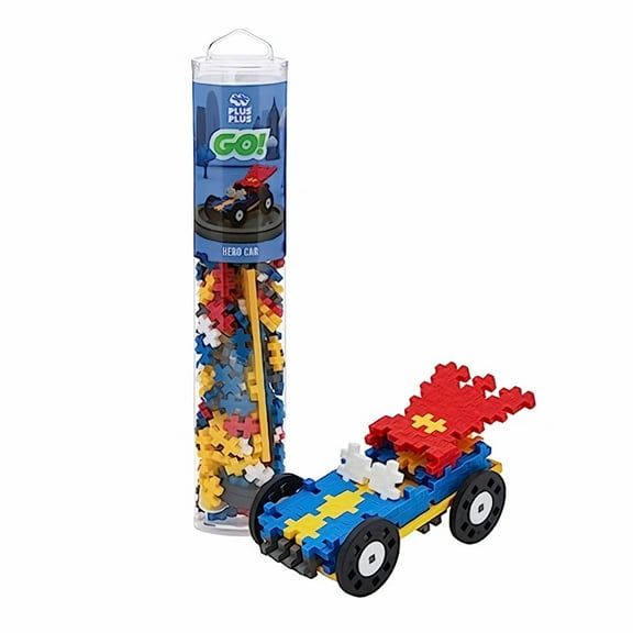 Plus-Plus - Instructed Play STEM Building Set- 200 PC Color Cars- Hero