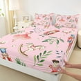 thumbnail image 3 of jejeloiu Cute Ballet Girls Queen Sheet Sets,Cartoon Nutcracker Flat Sheet,Pink Red Green Queen Fitted Sheet For Kids,Luxury Bedroom Decor,4-Piece, 3 of 7