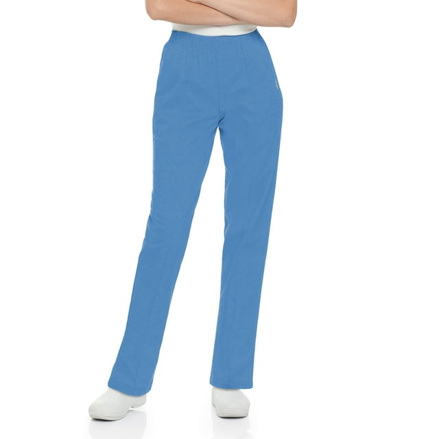 Landau Essentials 2 Pocket Scrub Pants for Women: Classic Relaxed Fit, Elastic Waist 8320