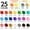 Regular Colors, variant on Acrylic Paint, Shuttle Art 25 Colors Acrylic Paint Set, 2oz/60ml Bottles, Rich Pigmented, Waterproof, Premium Acrylic Paints for Artists, Beginners and Kids on Canvas Rocks Wood Ceramic Fabric