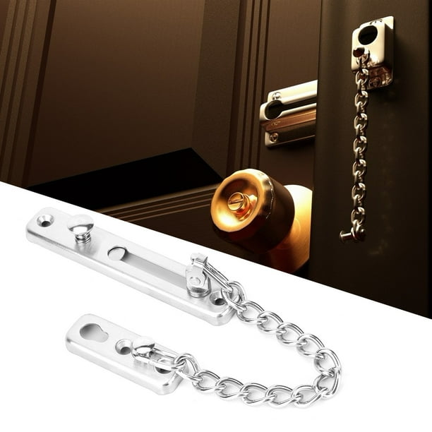 Cerradura De Cadena De Seguridad Pestillo De Cerradura De Seguridad Cerradura De Cadena De Puerta Interior Cerradura De Cadena Antirrobo Duradera De Acero Inoxidable Cerradura De ANGGREK Otros
