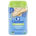 thumbnail image 2 of Gerber Baby Cereal, 1st Foods, Organic Oatmeal, 8 OZ, 6 Count, 2 of 7