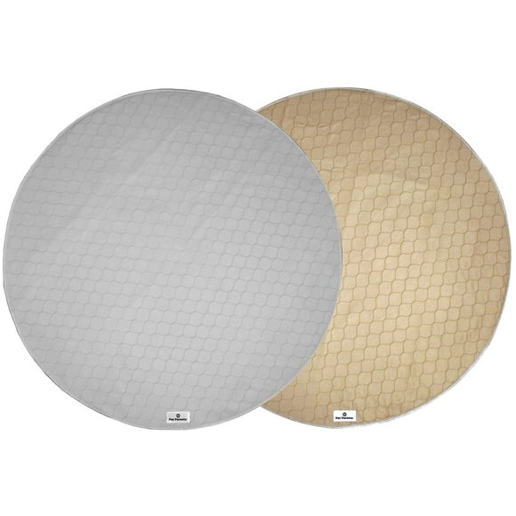 Pet Parents® Pawtect® Pads Grey Washable Pee Pads for Dogs, 2pack Reusable Dog Pee Pads, Waterproof Training Pads for Dogs (Round, 48" (2pack))