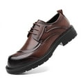 thumbnail image 6 of Men's Cowhide Leather Shoes Casual Thick-Sole Business Shoes, 6 of 6