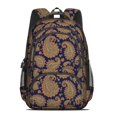 thumbnail image 2 of Paisley and Floral Black Pattern Cute School Backpack Bag with Padded Back and Adjustable Shoulder Straps 16.9 X 12.6 X 5.9 Inches, 2 of 5