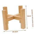 thumbnail image 2 of Soporte para macetas de madera de 4 patas, base para macetas de plantas y suculentas, soporte de exhibición para el hogar, jardín, patio, madera, 2 of 5