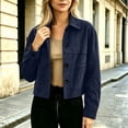thumbnail image 5 of Tqcoqu Suede Jackets for Women 2026 Casual Button Down Cropped Jacket Fall Long Sleeve Outerwear Coats Work Office Clothes, 5 of 7