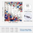 thumbnail image 4 of Home Patriotic 4th of July Shower Curtain Independence Day America Memorial Day Stars Shower Curtain Neutral Country Rustic Bathroom Bath Decor Waterproof Weighted with Hooks 72 W x72 H Inch, 4 of 4
