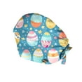 thumbnail image 4 of Colorful Easter Print Adjustable Scrub Cap for Women and Men Surgical Working Hat with Button and Tie Fastener 2026 Sky Blue, 4 of 5