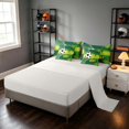 thumbnail image 5 of Manfei Soccer Sport Twin Bedding, Goal Print Bedding Comforter Set, Green Black Yellow, Gray Reversible 7-Piece, 5 of 6