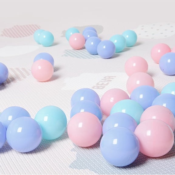 25PCS Ball Pit Balls Toddlers Play Ball 2.1-inch Ocean Balls Baby Toys Macaron Mixed Color Pool Party Decoration (Pink, Blue, Green)