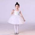 thumbnail image 6 of WMQPNNS Girl's Birthday Dress White Dress for Age 3-4 Years Kids Sleeveless Sequin Tutu Dress Flower Girl Dress Party Wedding Pageant Dress Gown Dresses, 6 of 8