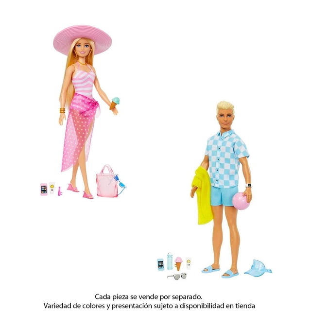 Muñeca Barbie Fashion & Beauty Día en la Playa Varios Modelos 1 Pieza
