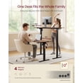 thumbnail image 3 of VASAGLE Electric Standing Desk, Height Adjustable Desk, Sedentary Reminder, 4 Memory Heights, for Home Office, 47.2 x 23.6 Inches, Rustic Brown, 3 of 5
