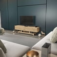 thumbnail image 2 of Tera 63'' Modern Desing TV Stand Console Table for up to 72 inch Flat or Curved Televisions Natural Oak Finish, 2 of 7