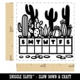 thumbnail image 2 of Weekly Habit Tracker Desert Cactus Sunday Start Self-Inking Rubber Stamp Ink Stamper - Black Ink - Small 1 Inch, 2 of 7