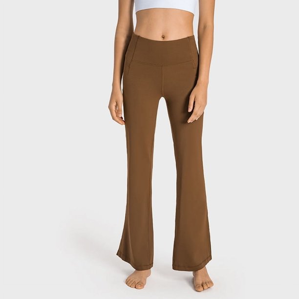 Pantalones deportivos adelgazantes de pierna ancha de moda que no dañan la piel Double 6 Zero Sense para mujer DL337