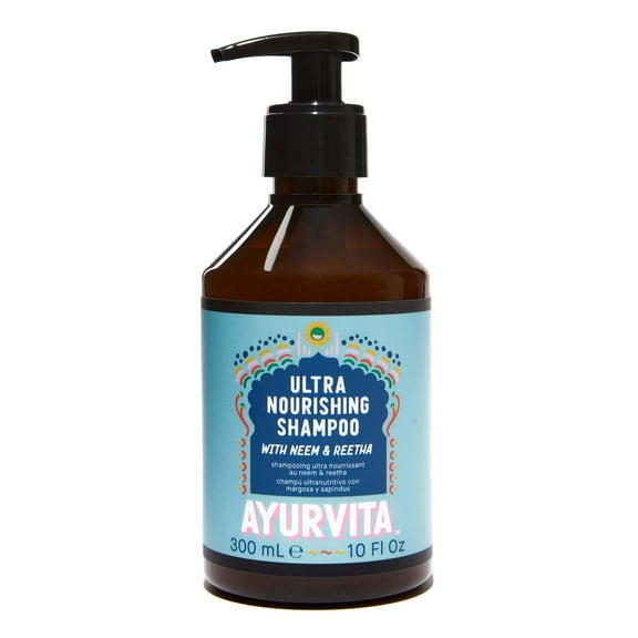 AyurVita Ultra Nourishing Shampoo with Neem and Reetha, Shampoo, 10 oz