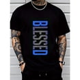 thumbnail image 3 of Men's Plus Size Casual Crew Neck T-Shirt - Geometric-Pattern, Smooth Cotton Knit Fabric, Medium Stretch - Short Sleeve Tee for Leisure & Everyday Wear | Breathable Comfort Fit | Machine Washable, 3 of 6