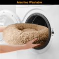 thumbnail image 6 of Calming Dog Beds for Large Dogs, Faux Fur Donut Cuddler Dog Bed, Round Fluffy Pillow, Washable Pet Bed for Dogs Up to 80Lbs, 36inch, 6 of 12