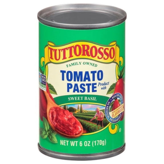 Tuttorosso Sweet Basil Tomato Paste Canned 6oz