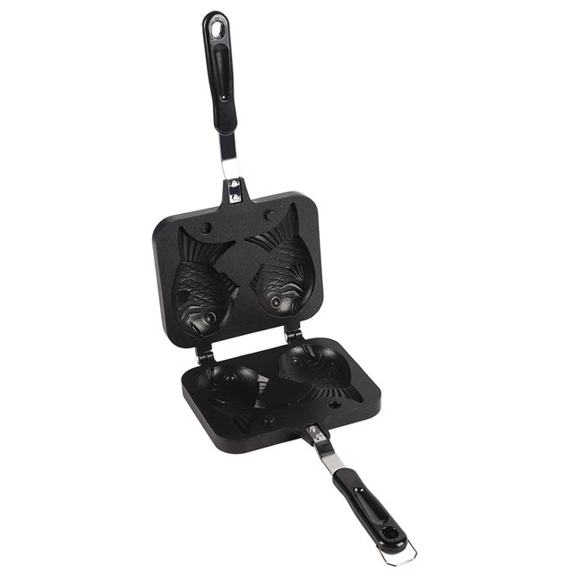 LHCER Waffle Pan Maker,Nonstick Waffle Maker,Non‑Stick Bakeware Waffle Cake Maker Pan With 2 Sided Fish Shape Stainless Steel Mold