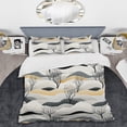 thumbnail image 2 of Designart "Minimal Earth Tones Vista" Black Floral Bedding Covert Set - Cottage Bed Set With 2 Shams, 2 of 5