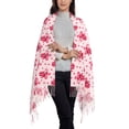 thumbnail image 2 of Cauagu Pink gift with ribbon Print Women Wrap Shawl tassels Scarves Retro Scarf 77.6"X28.3", 2 of 8