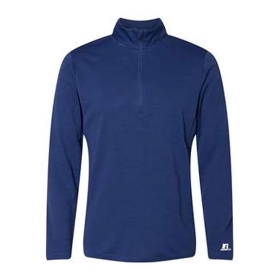 Striated Quarter-Zip Pullover, Royal - 3XL
