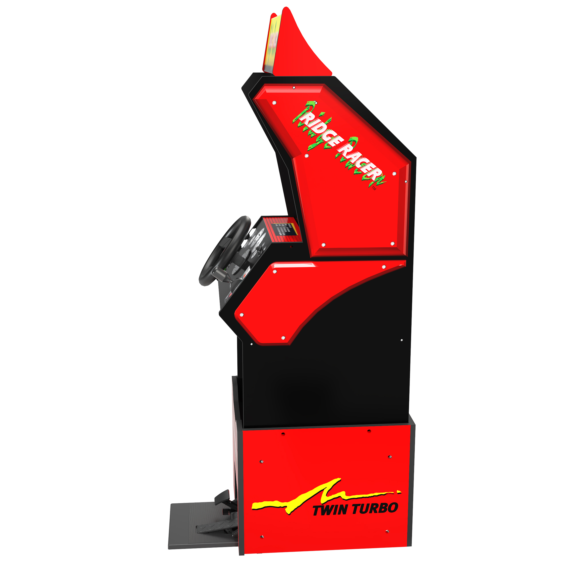Arcade1UP - Ridge Racer - 5 Games in 1 Arcade with Rumble Steering Wheel and Lit Marquee - image 3 of 13
