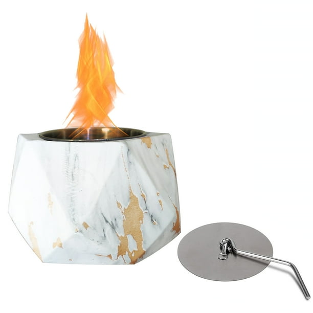 Concrete Tabletop Fire Pit Bowl Table Top Portable Rubbing Alcohol