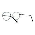 thumbnail image 2 of 90s Large Round Optical Quality Metal Rim Blue Light Flitering Computer Glasses Black, 2 of 4