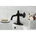 thumbnail image 2 of Kingston Brass KSD3545RX Belknap One-Handle Single-Hole Bathroom Faucet with Deck Plate and Push Pop-Up Drain, Oil Rubbed Bronze, 2 of 7
