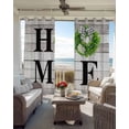 thumbnail image 6 of Rustic Kitchen Curtains Eucalyptus Leaves Green Wreath Wooden Plaid Home Cafe Short Curtains for Bathroom Blackout Window Curtain Small Window Treatment Drapes for Bedroom Living Room 27.5"x39"x2, 6 of 9