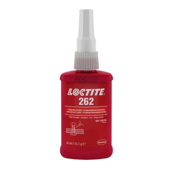 Botella Threadlocker Loctite 262 roja de alta resistencia de 50 ml